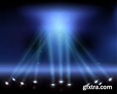 Vector Stages &amp; Spot Lights 25xEPS