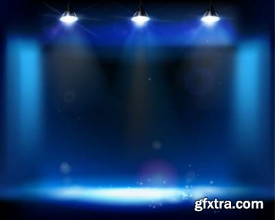 Vector Stages &amp; Spot Lights 25xEPS