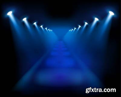 Vector Stages &amp; Spot Lights 25xEPS