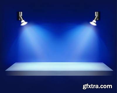 Vector Stages &amp; Spot Lights 25xEPS