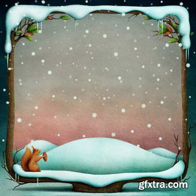 Fabulous Illustrations or Greeting Cards with Christmas 26xJPG