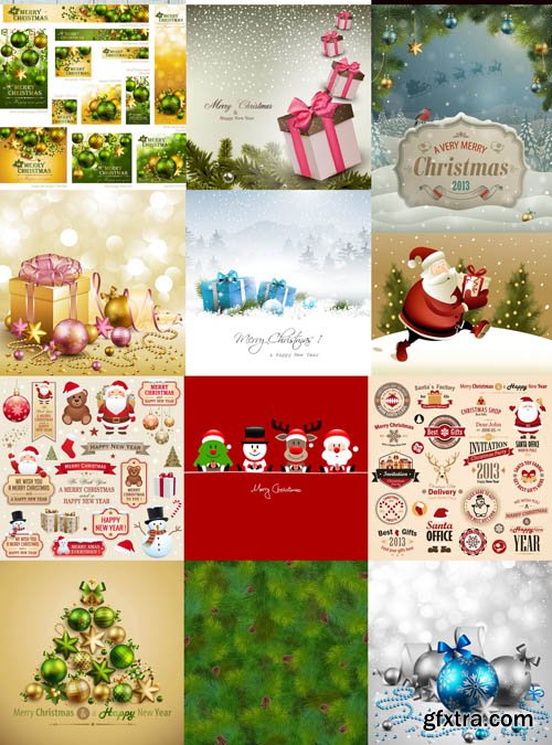 Merry Christmas Collection #8 - 25 EPS, AI