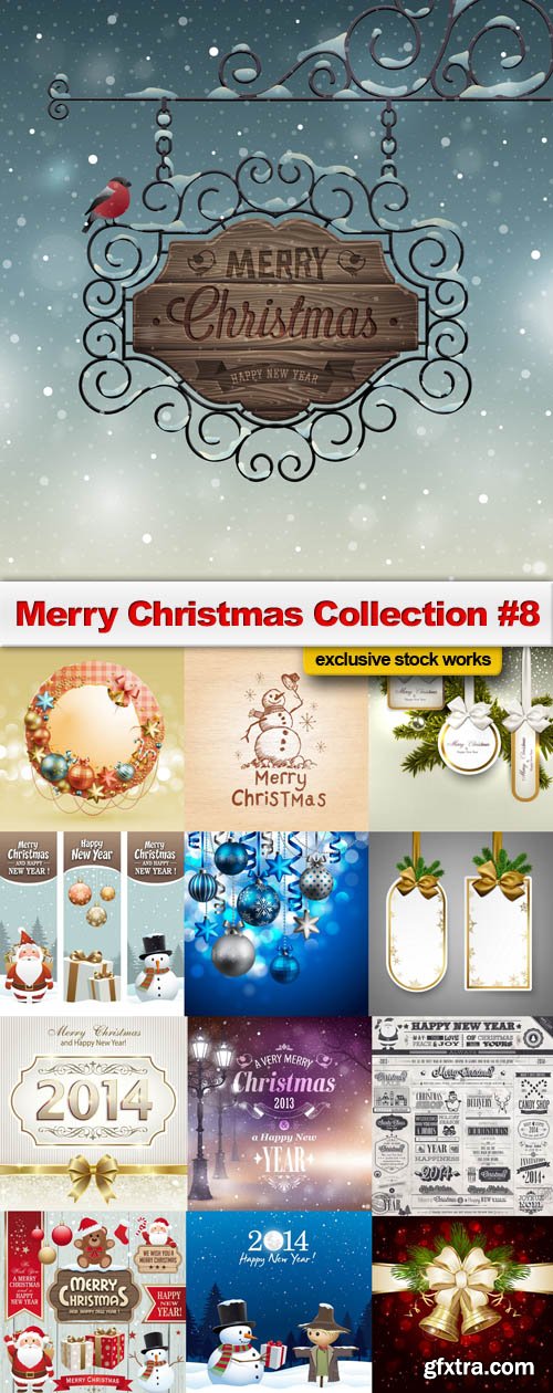 Merry Christmas Collection #8 - 25 EPS, AI