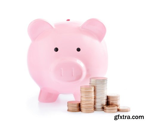 Piggy Bank on White Background 25xJPG Piggy Bank on White Background 25xJPG