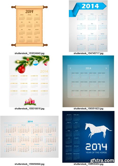 Amazing SS - Calendars for 2014 (vol.8), 25xEPS