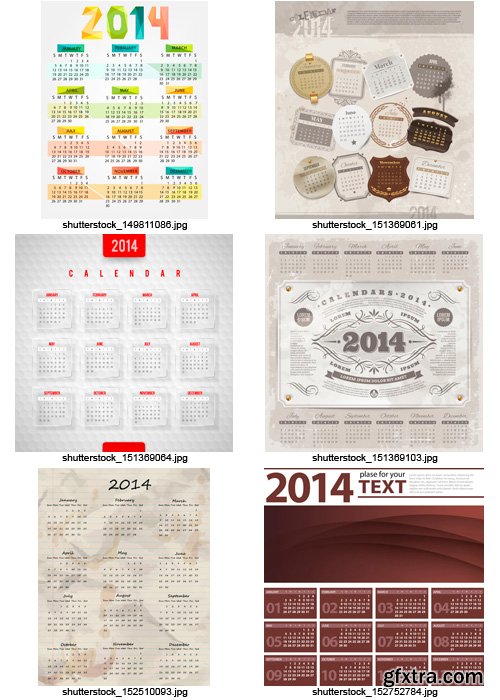 Amazing SS - Calendars for 2014 (vol.8), 25xEPS
