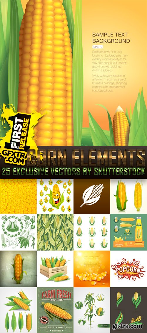 Amazing SS - Corn Elements, 25xEPS Amazing SS - Corn Elements, 25xEPS