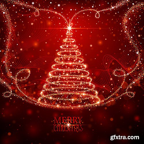 Beautiful backgrounds for Christmas and New Year, 6 - VectorStock