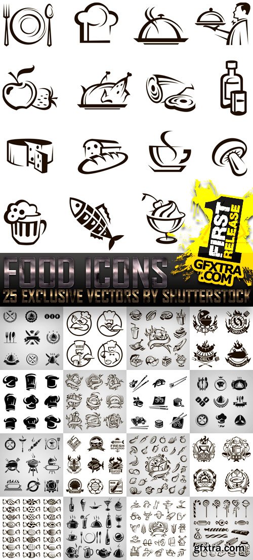 Amazing SS - Food Icons, 25xEPS
