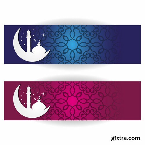 Islamic Background And Banner - 25 Vector