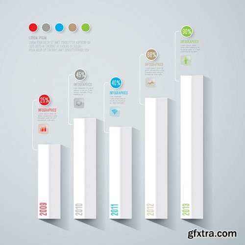 Collection of infographics vol.45, 25xEPS
