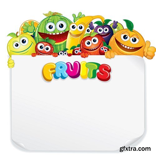 Funny Fruits Collection, 17xEPS + 8 UHQ JPEG