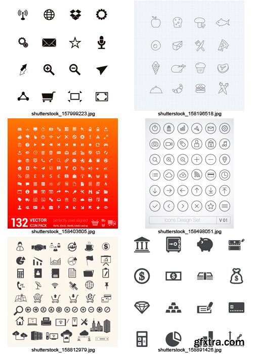 Amazing SS - Black &amp; White Icons 9, 25xEPS