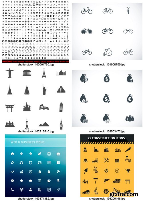 Amazing SS - Black &amp; White Icons 9, 25xEPS