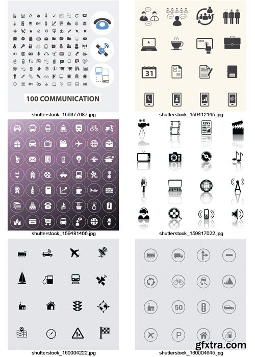 Amazing SS - Black &amp; White Icons 9, 25xEPS