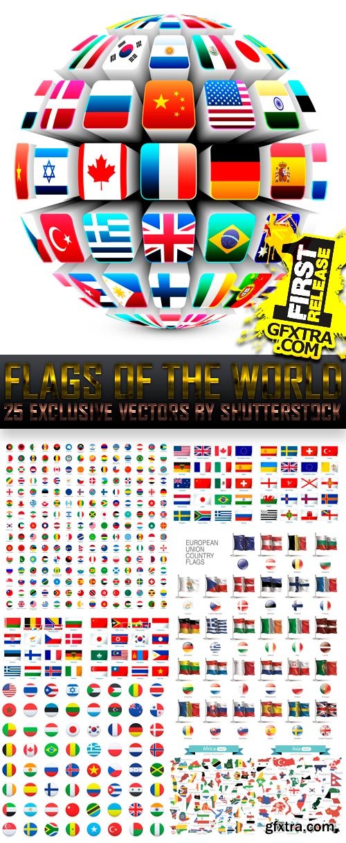 Amazing SS - Flags of the World, 25xEPS
