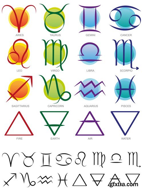 Zodiac Collection, 25xEPS, AI