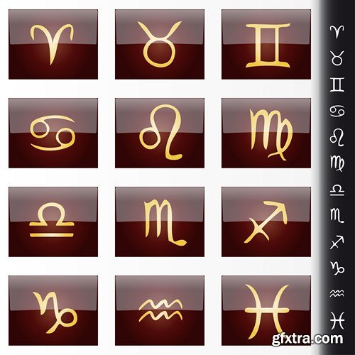 Zodiac Collection, 25xEPS, AI