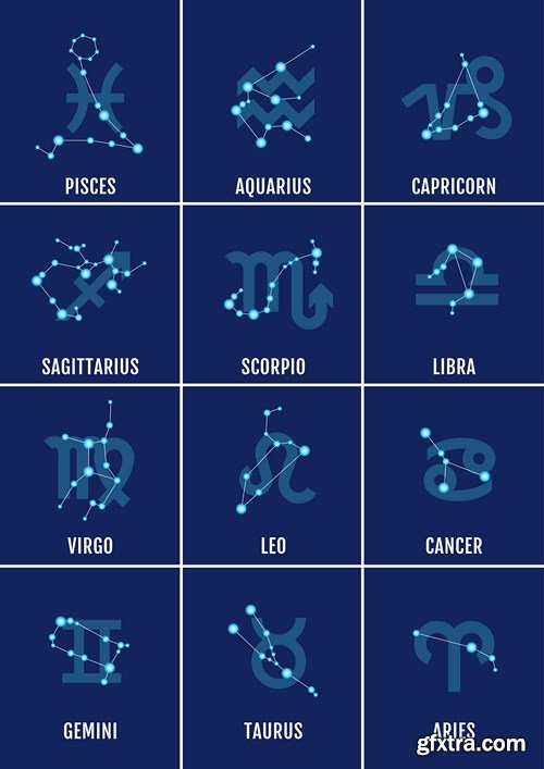 Zodiac Collection, 25xEPS, AI