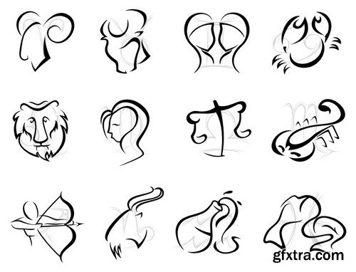 Zodiac Collection, 25xEPS, AI