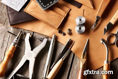 Leather Collection (Textures, Patterns and Elements) 17xJPG & 8XEPS