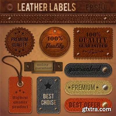 Leather Collection (Textures, Patterns and Elements) 17xJPG & 8XEPS