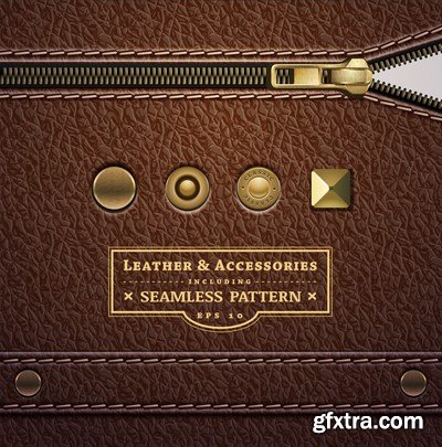 Leather Collection (Textures, Patterns and Elements) 17xJPG & 8XEPS