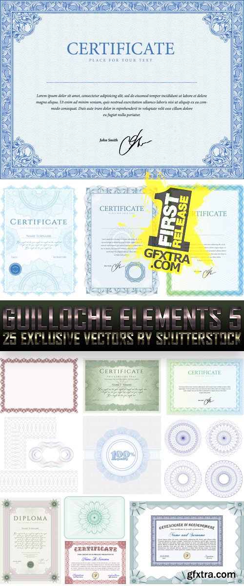 Amazing SS - Guilloche Elements 5, 25xEPS