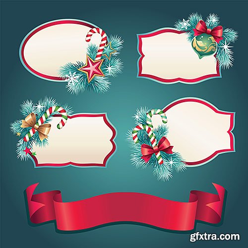 Christmas decorations, 3 - VectorStock