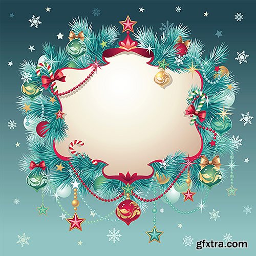 Christmas decorations, 3 - VectorStock