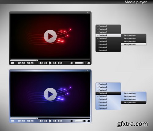 Media Player Templates 25xEPS