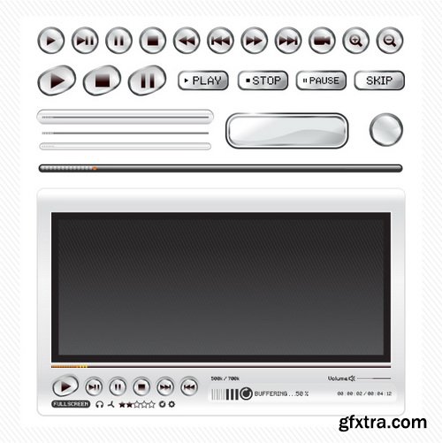 Media Player Templates 25xEPS