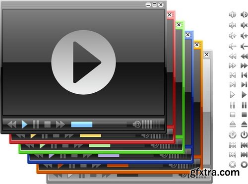 Media Player Templates 25xEPS