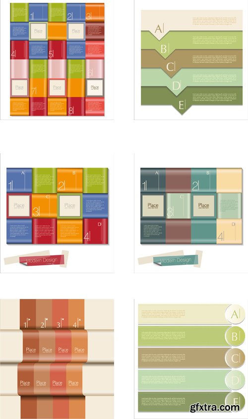 Modern design of numbered banners, 20xEPS Modern design of numbered banners, 20xEPS