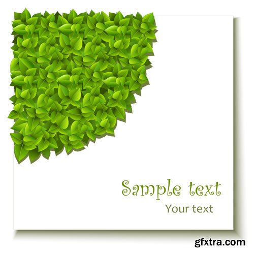 Amazing SS - Green leaves background 5, 25xEPS