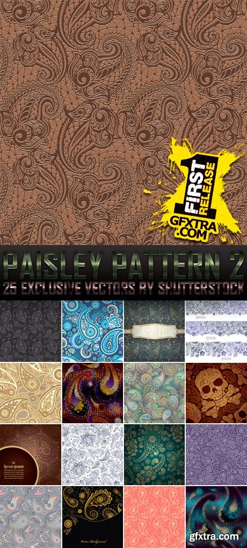 Paisley Patterns #2, 25xEPS