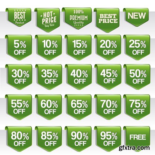 Collection of vector sale design elements vol.18, 25xAI