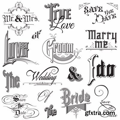 Typography Inspiration Elements - 25x EPS