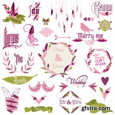 Typography Inspiration Elements - 25x EPS