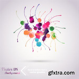 Abstract Hand Drawn Watercolor Vectors 25xEPS Abstract Hand Drawn Watercolor Vectors 25xEPS