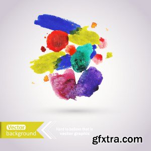 Abstract Hand Drawn Watercolor Vectors 25xEPS Abstract Hand Drawn Watercolor Vectors 25xEPS