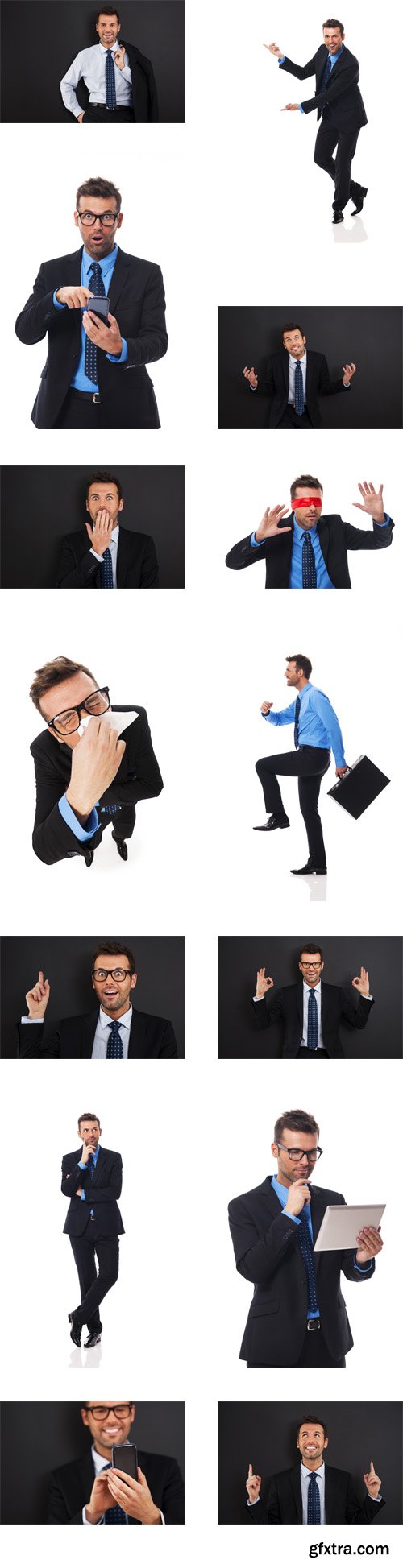 Businessman in different situations, 25xJPGs Businessman in different situations, 25xJPGs