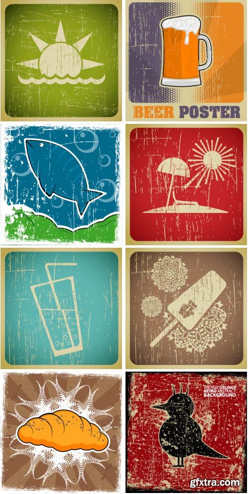 Retro Backgrounds 150xEPS