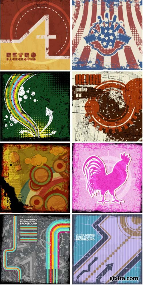 Retro Backgrounds 150xEPS