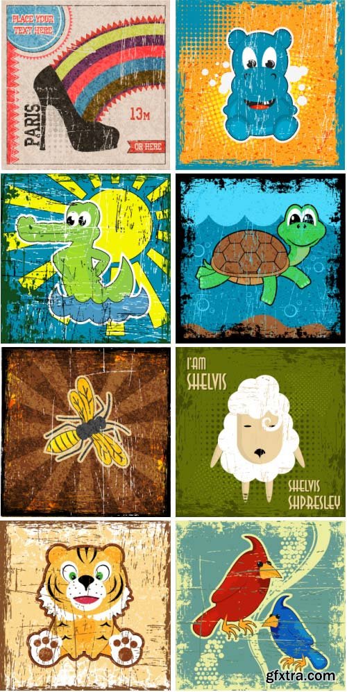 Retro Backgrounds 150xEPS