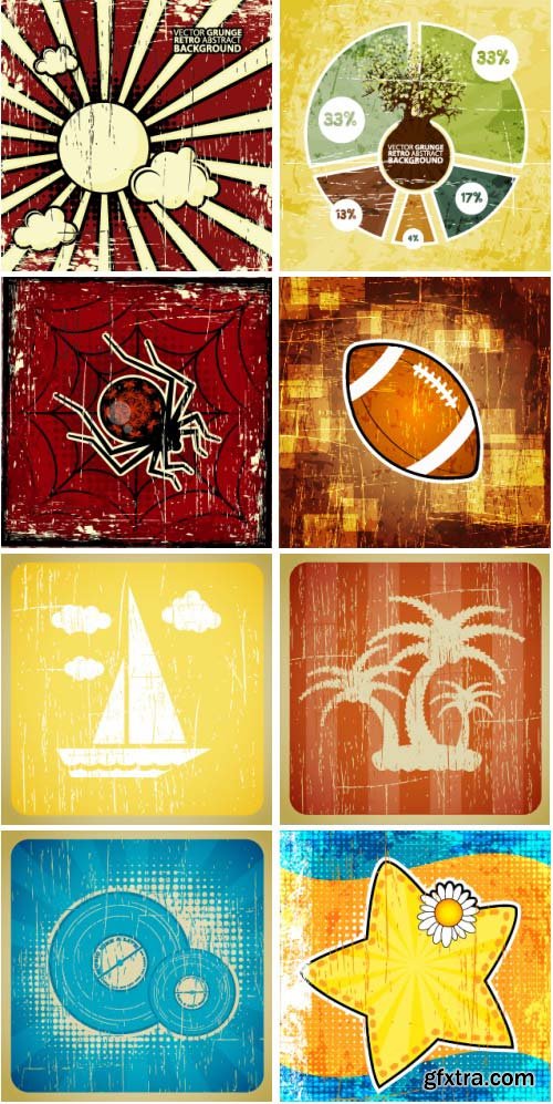 Retro Backgrounds 150xEPS