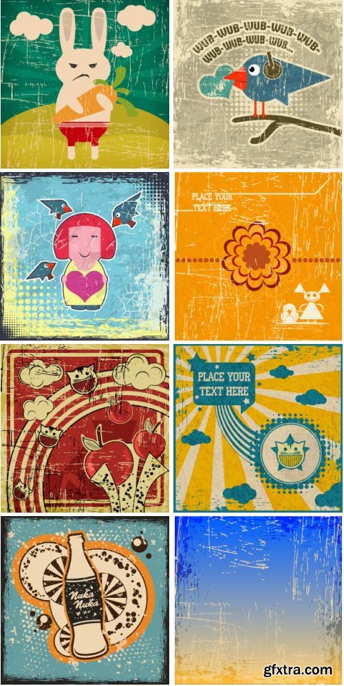 Retro Backgrounds 150xEPS