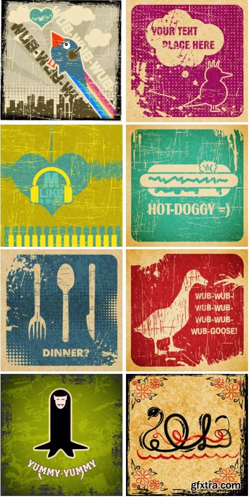 Retro Backgrounds 150xEPS