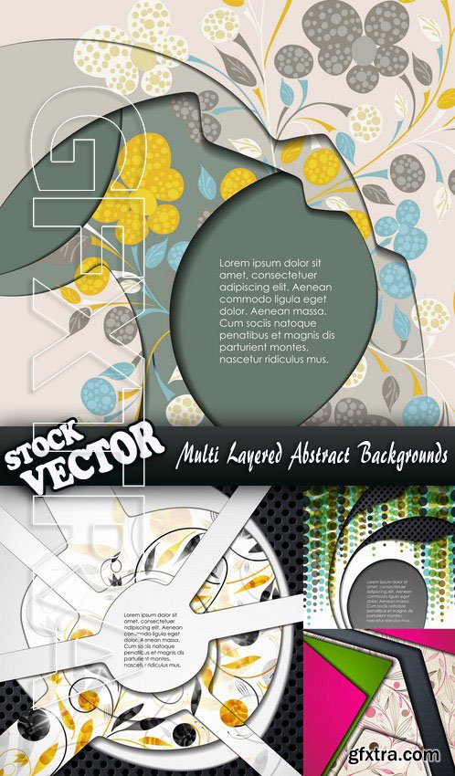 Stock Vector - Multi Layered Abstract Backgrounds
