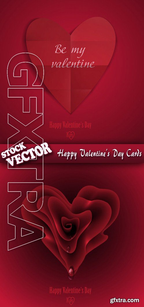 Stock Vector - Happy Valentine's Day Cards